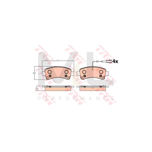 TRW Gdb2106 Brake Pad Set For Fiat Ducato Incl. Wear Warning Contact | ML Performance Car Parts