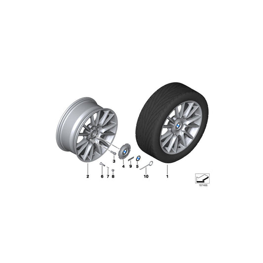 Genuine BMW 36117841224 F01 F04 F02 Light Alloy Rim 81/2JX19 ET:25 (Inc. Hybrid 7L, 750dX & 740dX) | ML Performance US