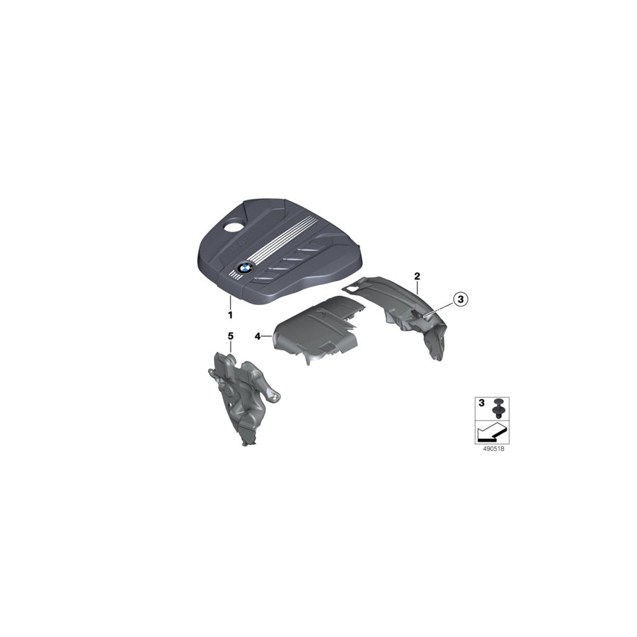 Genuine BMW 11148512198 F25 F15 Cover, Acoustic (Inc. X3 18d, X5 25dX & X5 25d) | ML Performance US Car Parts