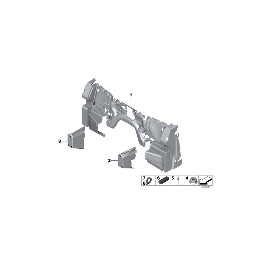 Genuine BMW 51488424662 Heat Protection Right FOR SIDE MEMBER (Inc. M6 GT3) | ML Performance US Car Parts