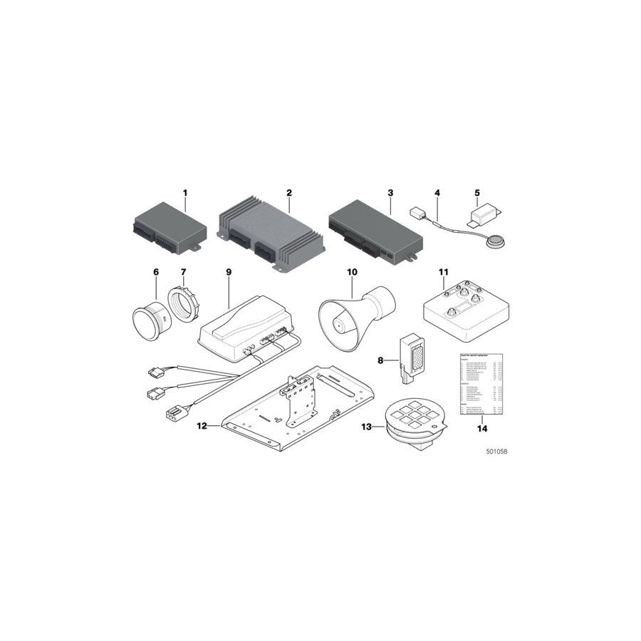 Genuine BMW 61357851617 F15 Control Module Security Basis (Inc. X5 50iX 4.4) | ML Performance US Car Parts