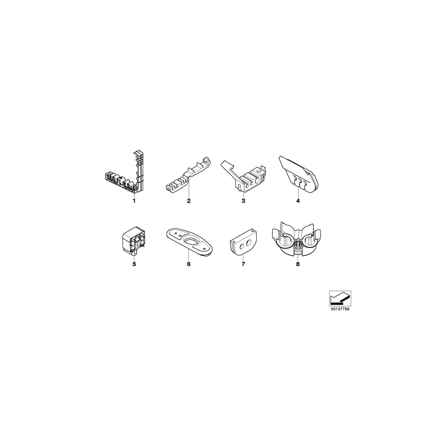 Genuine BMW 16111184823 E60 E53 E61 Brake Pipe Bracket (Inc. X5) | ML Performance US Car Parts
