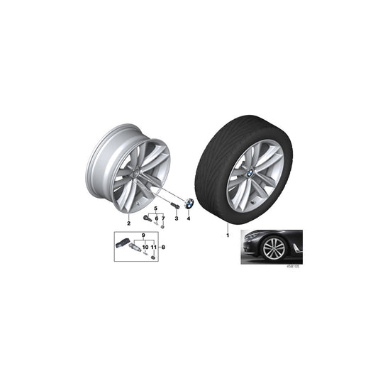 Genuine BMW 36116883160 G11 G32 G12 Disc Wheel, Light Alloy, Reflexsilber 9,5JX19 ET:39 (Inc. 730LdX, 730i & 750i) | ML Performance US