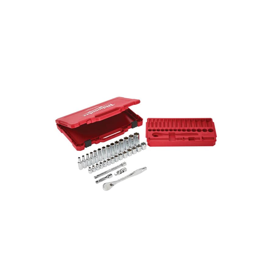 Milwaukee Hand Tools MHT932464945 3/8in Drive Ratcheting Socket Set, 32 Piece