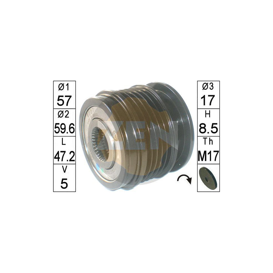 Era Zn6007 Alternator Freewheel Clutch