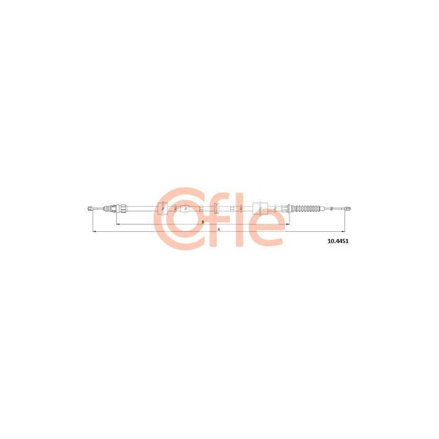 Cofle 10.4451 Hand Brake Cable for Jaguar X-Type