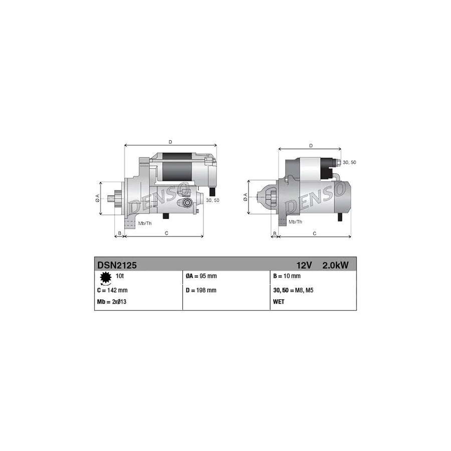 DENSO DSN2125 Starter Motor