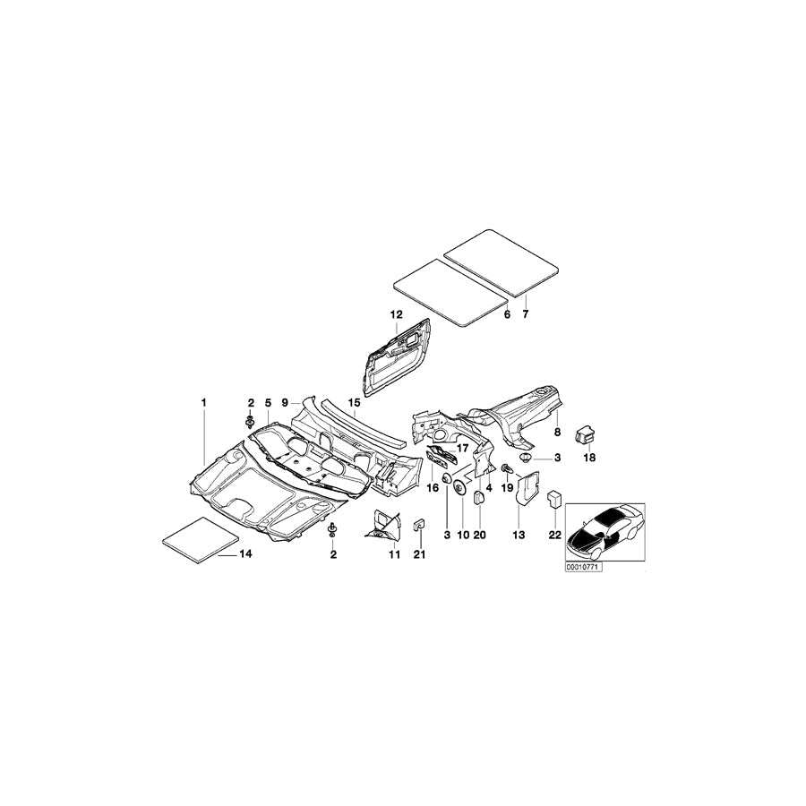 Genuine BMW 51488243778 E38 Upper Sound Insulating Dash Panel (Inc. 735iL, 728iL & 730iL) | ML Performance US Car Parts