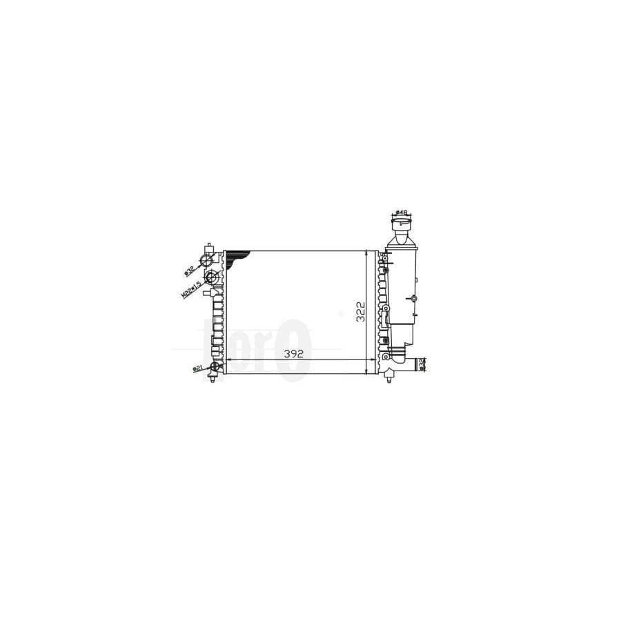 Abakus 0090170008 Engine Radiator for Citroen Saxo Hatchback