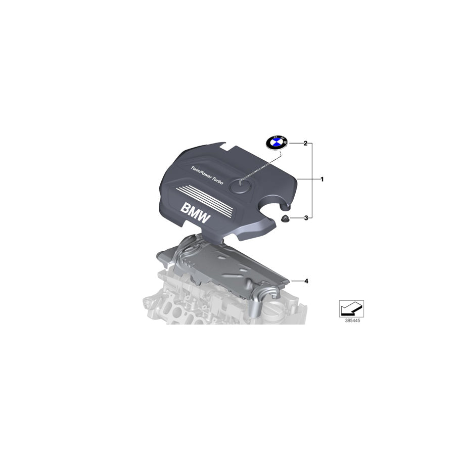 Genuine BMW 11148513136 F56 F45 Cover, Acoustic (Inc. X2 18d, 220dX & Cooper D) | ML Performance US Car Parts