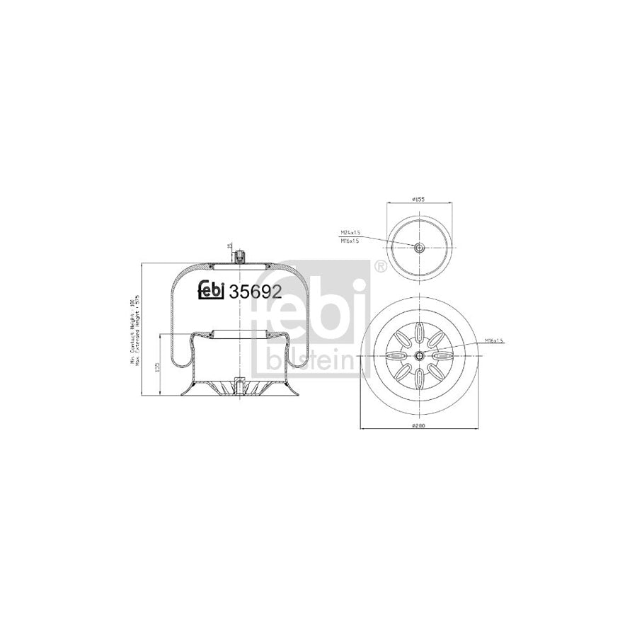Febi Bilstein 35692 Boot, Air Suspension