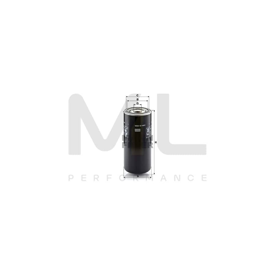 MANN-FILTER WDK 13 145/1 Fuel filter Spin-on Filter