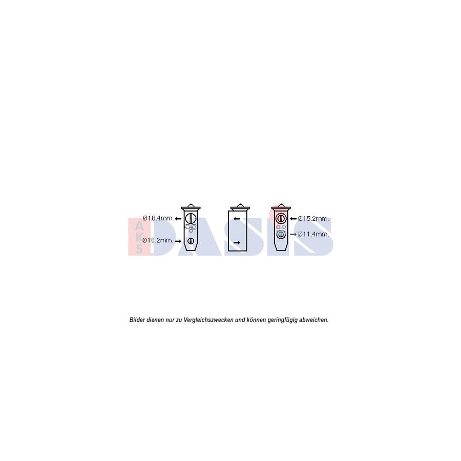 AKS Dasis 840255N AC Expansion Valve for Subaru Forester I (Sf)