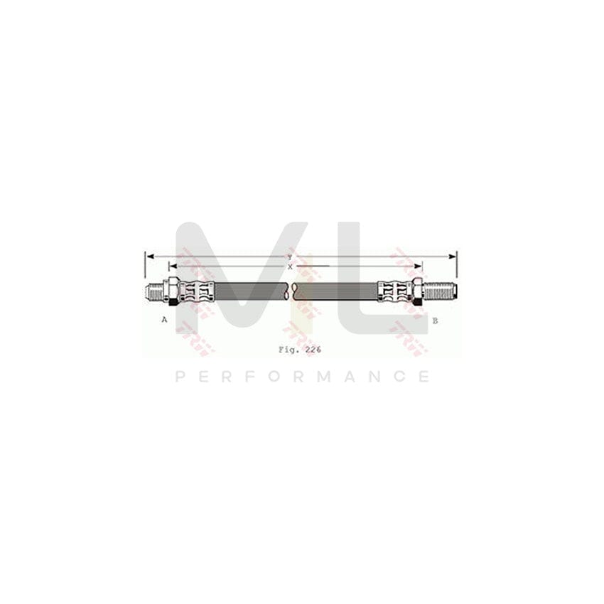 TRW PHC102 Brake Hose 276mm, M10x1 | ML Performance Car Parts