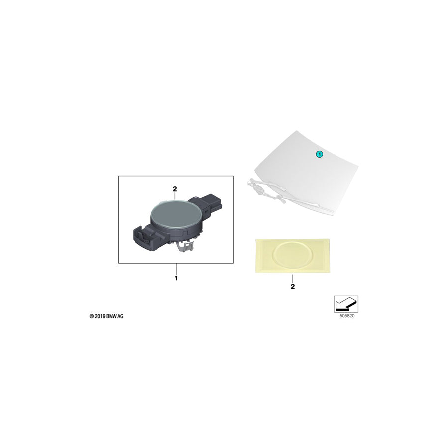Genuine BMW 61356833321 F15 F16 Sensor For Rain / Light (Inc. X5 50iX 4.4, X5 35i & X6 50iX) | ML Performance US Car Parts