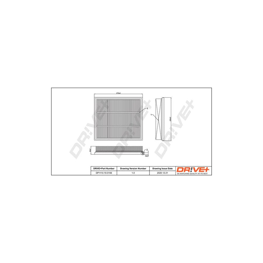 Dr!Ve+ Dp1110.10.0156 Air Filter For Ford Transit