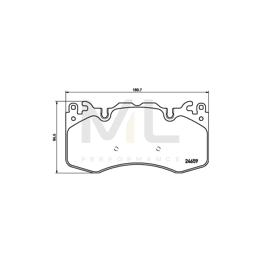 Hella 8DB 355 016-151 Brake Pad Set Not Prepared For Wear Indicator