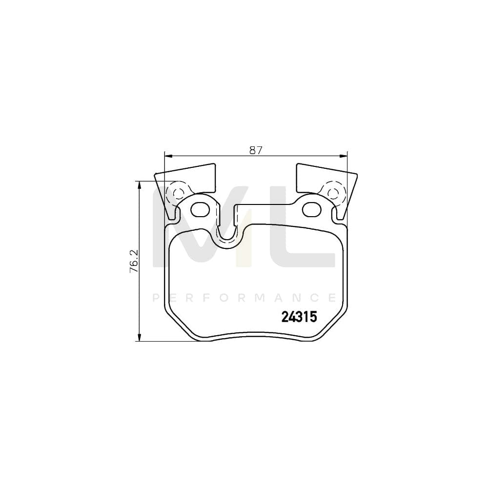 Hella 8DB 355 012-551 Brake Pad Set For Bmw 1 Series Prepared For Wear Indicator, With Counterweights