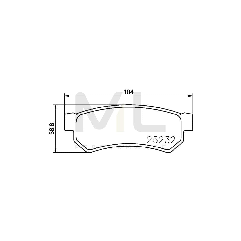 Hella 8DB 355 019-591 Brake Pad Set Not Prepared For Wear Indicator