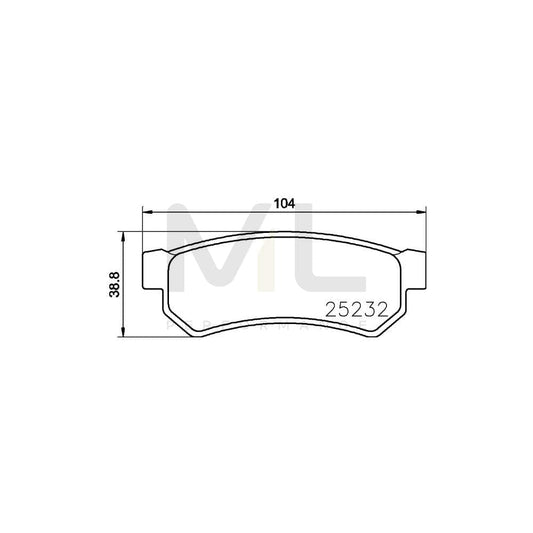 Hella 8DB 355 019-591 Brake Pad Set Not Prepared For Wear Indicator