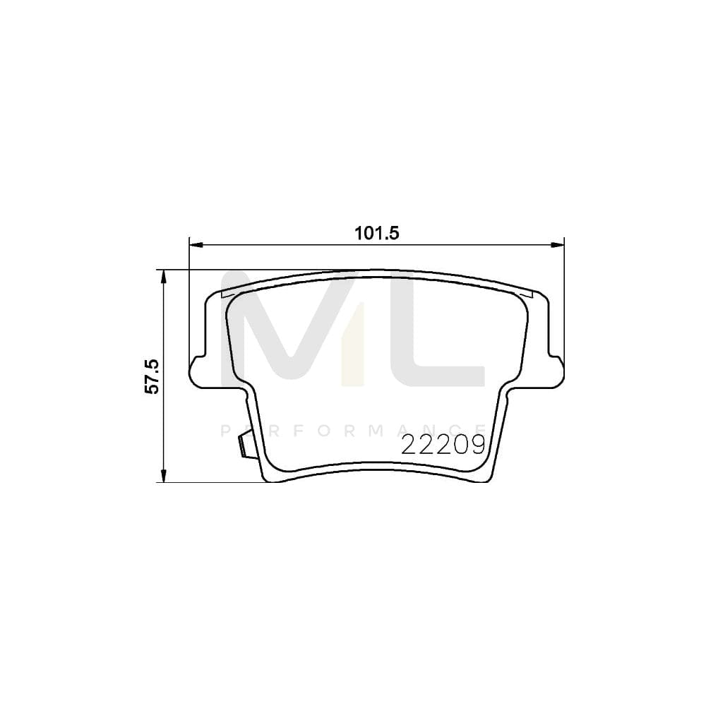 Hella 8DB 355 039-291 Brake Pad Set With Acoustic Wear Warning, With Accessories
