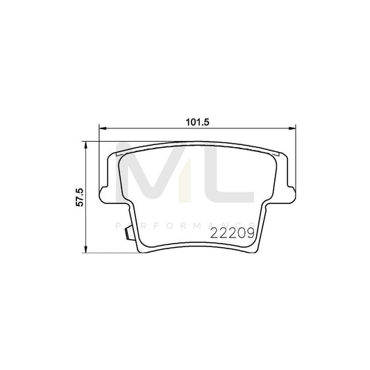 Hella 8DB 355 039-291 Brake Pad Set With Acoustic Wear Warning, With Accessories