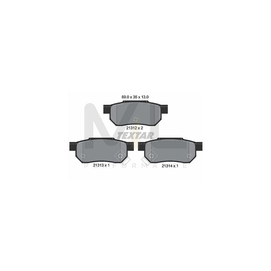 TEXTAR 2131201 Brake pad set with acoustic wear warning | ML Performance Car Parts
