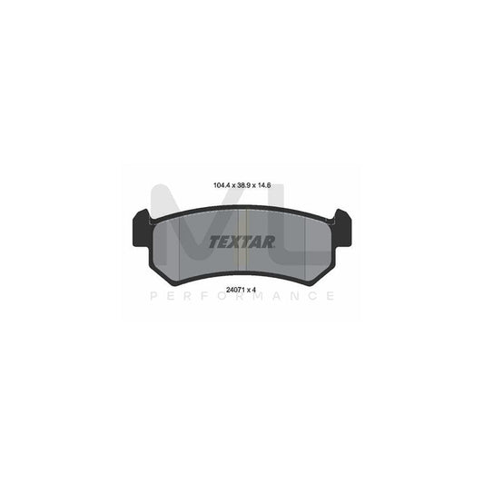 TEXTAR 2407101 Brake pad set not prepared for wear indicator | ML Performance Car Parts