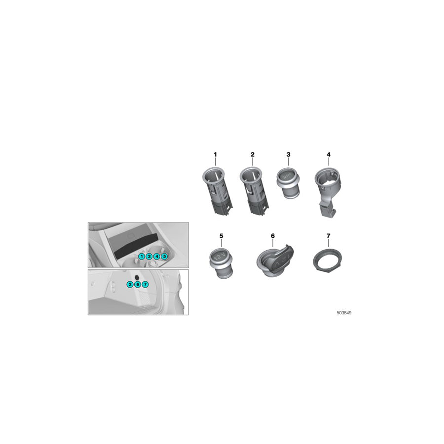 Genuine BMW 61347947771 G06 G05 G07 Plug-In Socket (Inc. 220d, 318d & X7 M50dX) | ML Performance US Car Parts