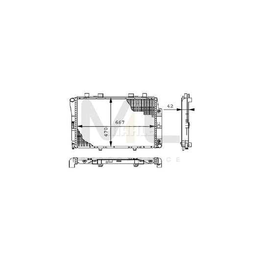 MAHLE ORIGINAL CR 246 000P Engine radiator suitable for MERCEDES-BENZ S-Class Saloon (W140) Brazed cooling fins, Automatic Transmission, Manual Transmission | ML Performance Car Parts