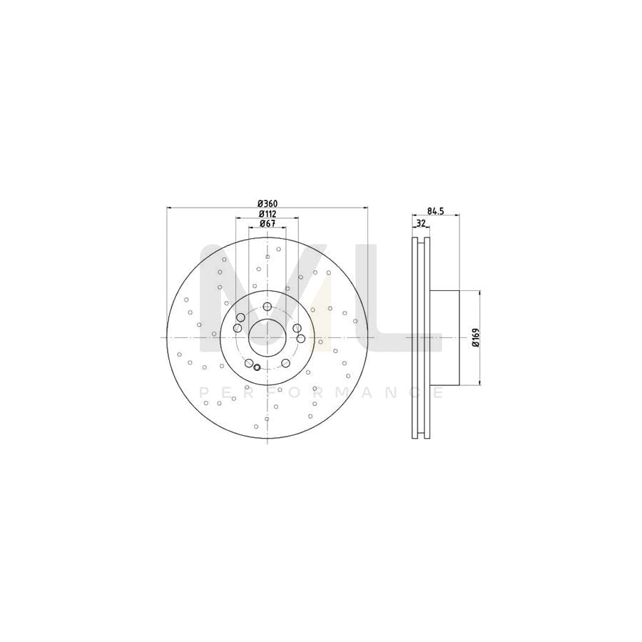 TEXTAR 92108900 Brake Disc suitable for MERCEDES-BENZ S-Class Saloon (W220) Internally Vented, Perforated, without wheel hub, without wheel studs | ML Performance Car Parts