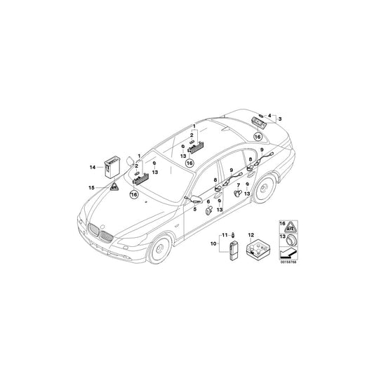 Genuine BMW 63316927006 E60 E61 Door Pocket Lighting, Rear SCHWARZ (Inc. 520d, 525d & 525i) | ML Performance US Car Parts