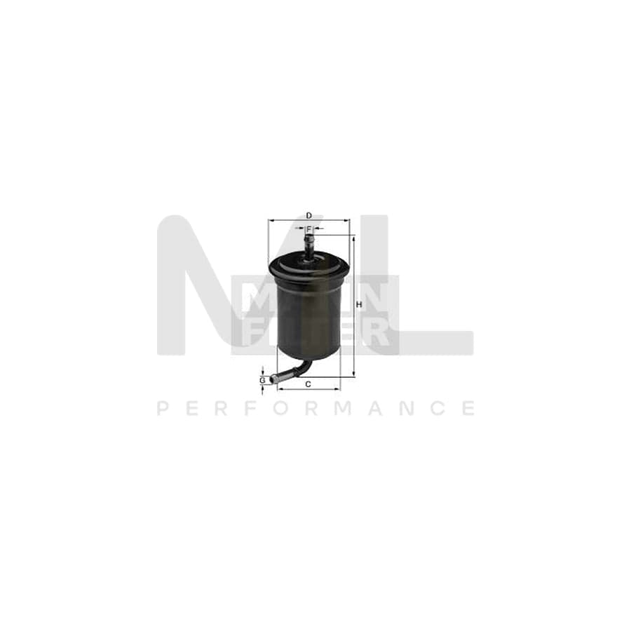 MANN-FILTER WK 614/42 Fuel filter for MAZDA 323F V Hatchback (BA) In-Line Filter