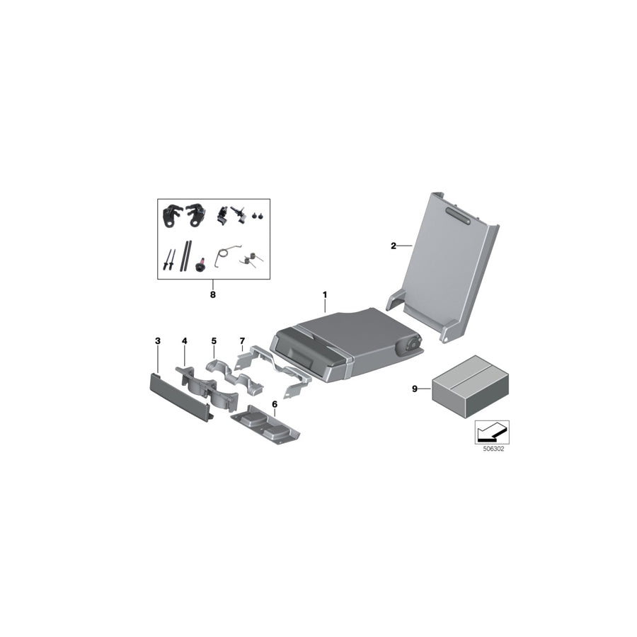 Genuine BMW 52207348432 G30 G31 Frame For Cup Holder CHROM MATT (Inc. 540i, 518d & 540dX) | ML Performance US Car Parts