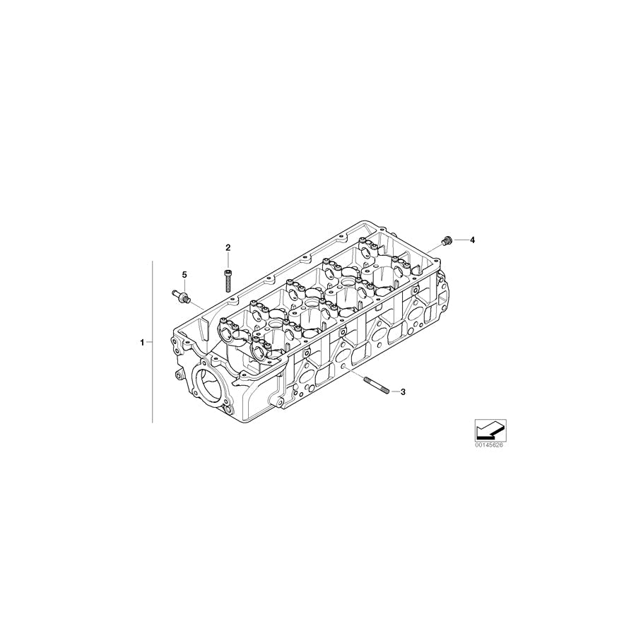 Genuine BMW 11127806053 E65 Cylinder Head Zyl. 5-8 (Inc. 745d) | ML Performance US Car Parts