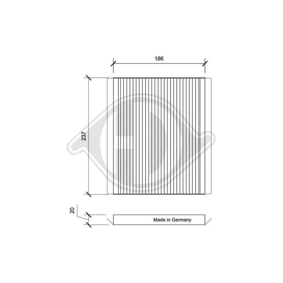 DIEDERICHS DCI0171 Pollen Filter