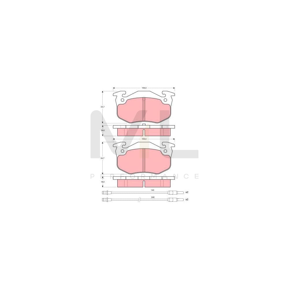TRW Gdb313 Brake Pad Set Incl. Wear Warning Contact | ML Performance Car Parts