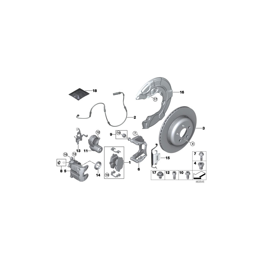 Genuine BMW 34217992035 G12 Caliper Carrier Rear Left ALPINA (Inc. ALPINA B7) | ML Performance US Car Parts
