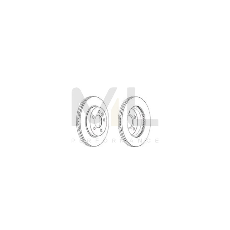 FERODO DDF2017C Brake Disc for VW AMAROK PREMIER, Vented, Coated, without bolts/screws | ML Performance Car Parts