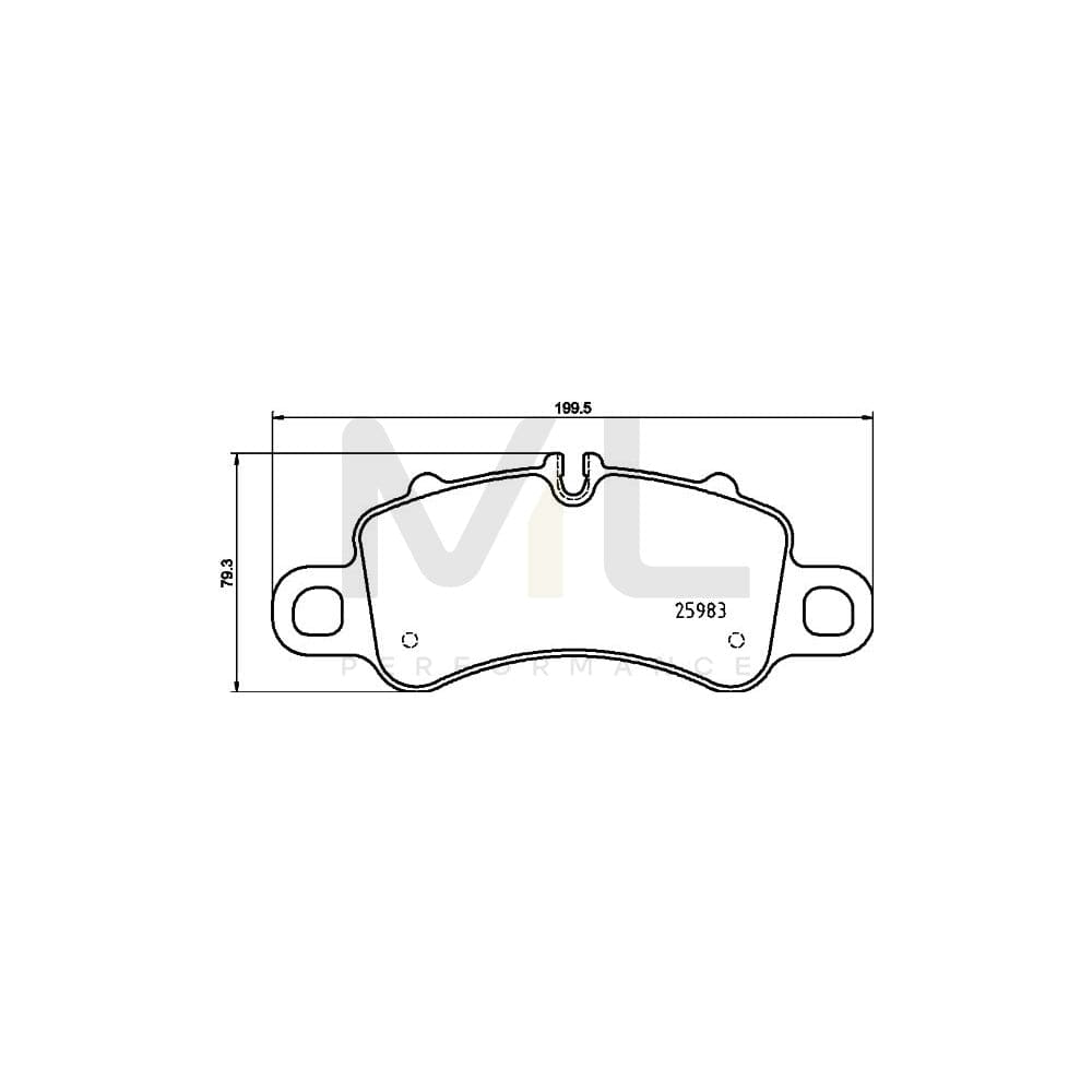 Hella 8DB 355 025-601 Brake Pad Set Prepared For Wear Indicator