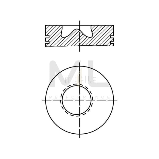 MAHLE ORIGINAL 061 55 00 Piston 127,0 mm, with piston rings, with cooling duct, with piston ring carrier | ML Performance Car Parts