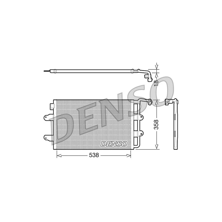 DENSO DCN32026 Air Conditioning Condenser for VW New Beetle Hatchback (9C1, 1C1)