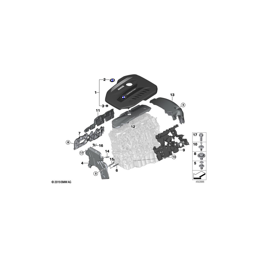 Genuine BMW 11148570836 G12 G01 G02 Acoustic Foam (Inc. 740dX, X5 30dX & 730d) | ML Performance US Car Parts