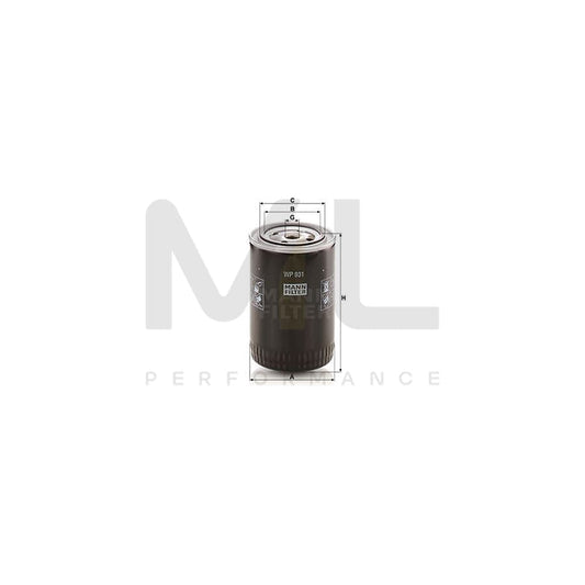MANN-FILTER WP 931 Oil Filter Spin-on Filter