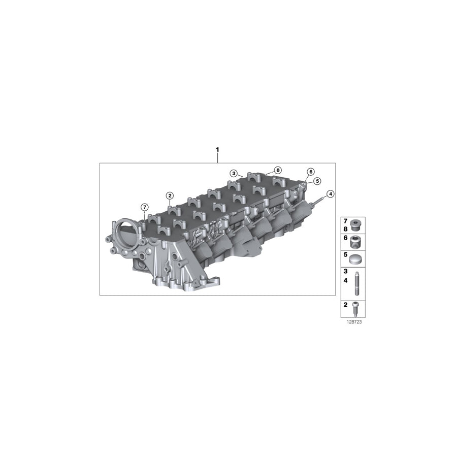 Genuine BMW 11127806060 E91 E92 E83 Cylinder Head (Inc. 530d, 330Cd & X3 3.0d) | ML Performance US Car Parts