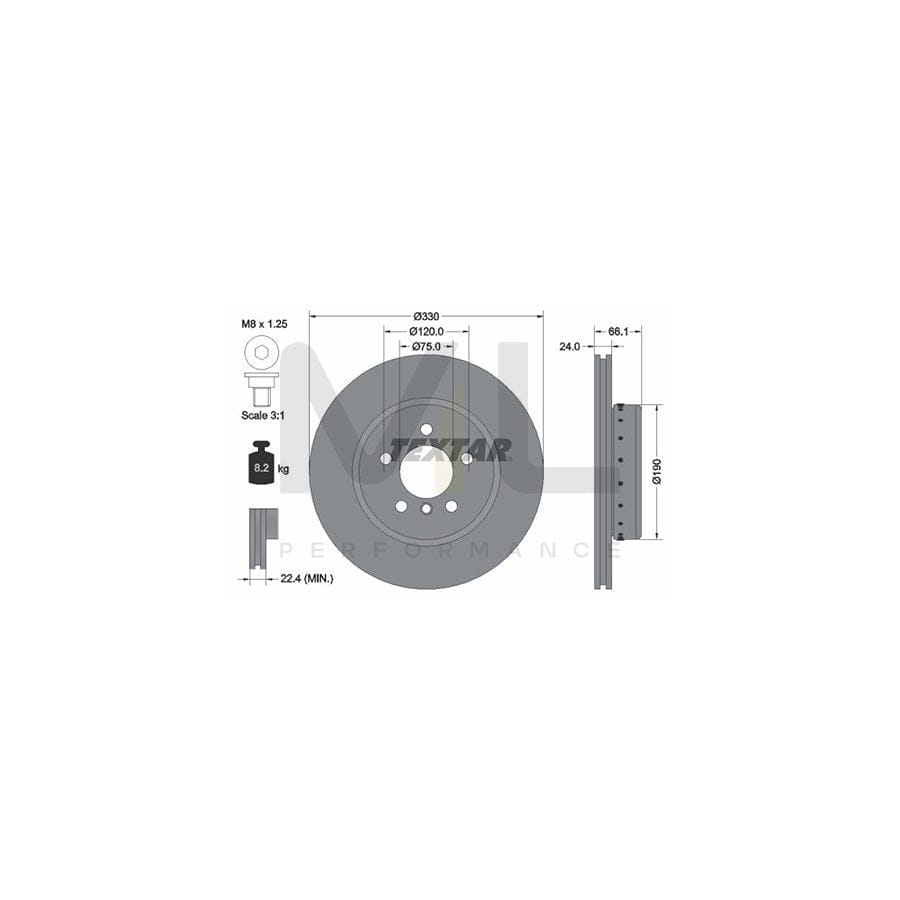 TEXTAR PRO+ 92265825 Brake Disc for BMW 5 Series Internally Vented, Two-piece brake disc, Coated, High-carbon, with bolts/screws, without wheel hub, without wheel studs | ML Performance Car Parts