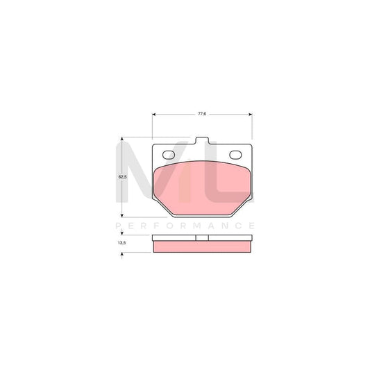 TRW Gdb187 Brake Pad Set Not Prepared For Wear Indicator | ML Performance Car Parts