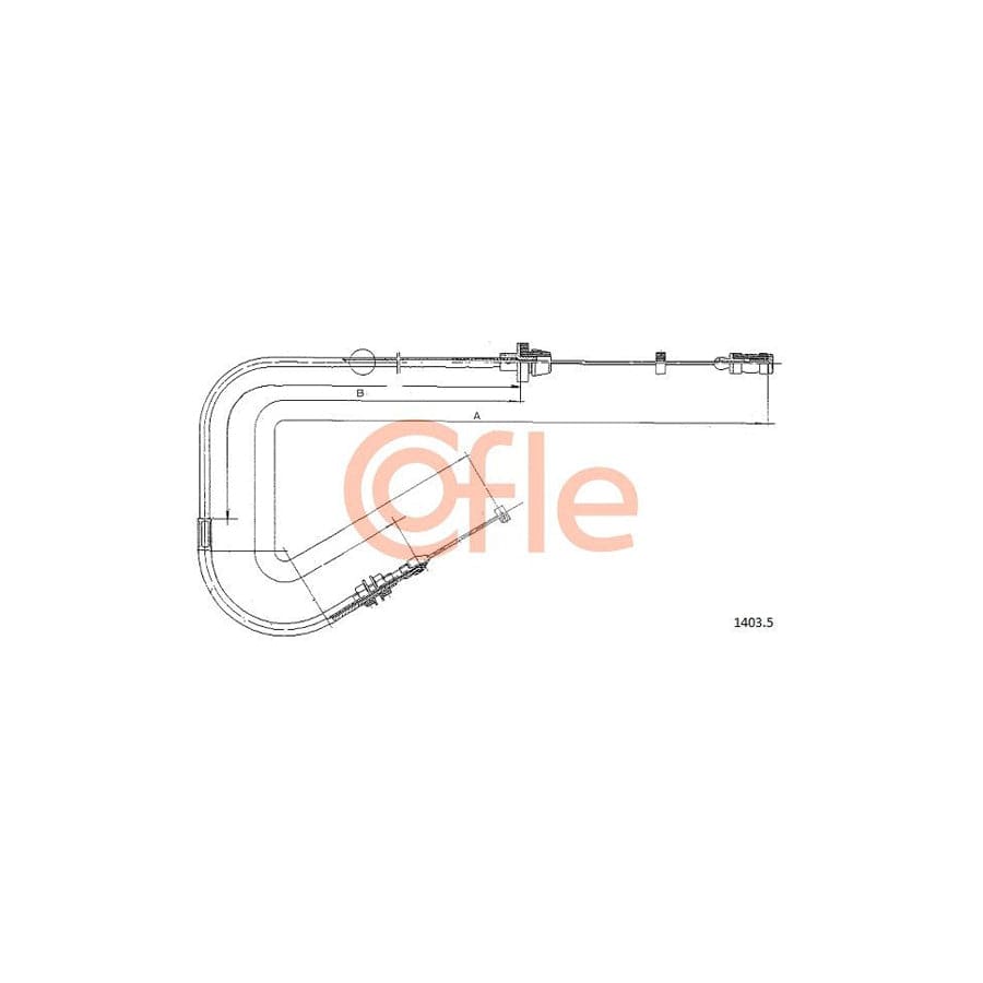 COFLE 1403.5 Throttle Cable for FIAT Cinquecento (170)