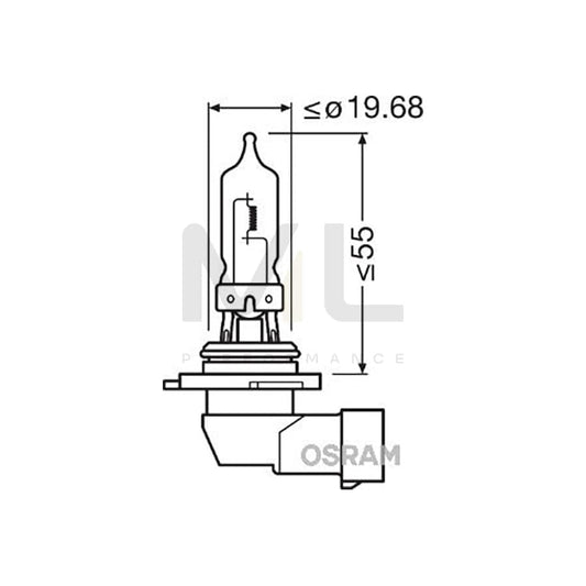 OSRAM COOL BLUE INTENSE 9005CBI-HCB Bulb, spotlight HB3 12V 60W P20d/A 4200K Halogen