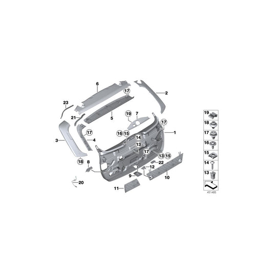 Genuine BMW 51497319039 F31 Cover, Catch Bracket EVERESTGRAU (Inc. 328iX, 335iX & 340iX) | ML Performance US Car Parts